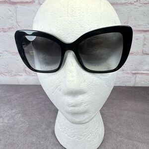 Dolce & Gabbana DG4348 501/8G Womens Cat Eye Graduated Sunglasses Black 54mm